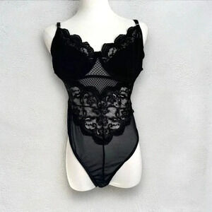 NWOT black bodysuit teddy lingerie XL